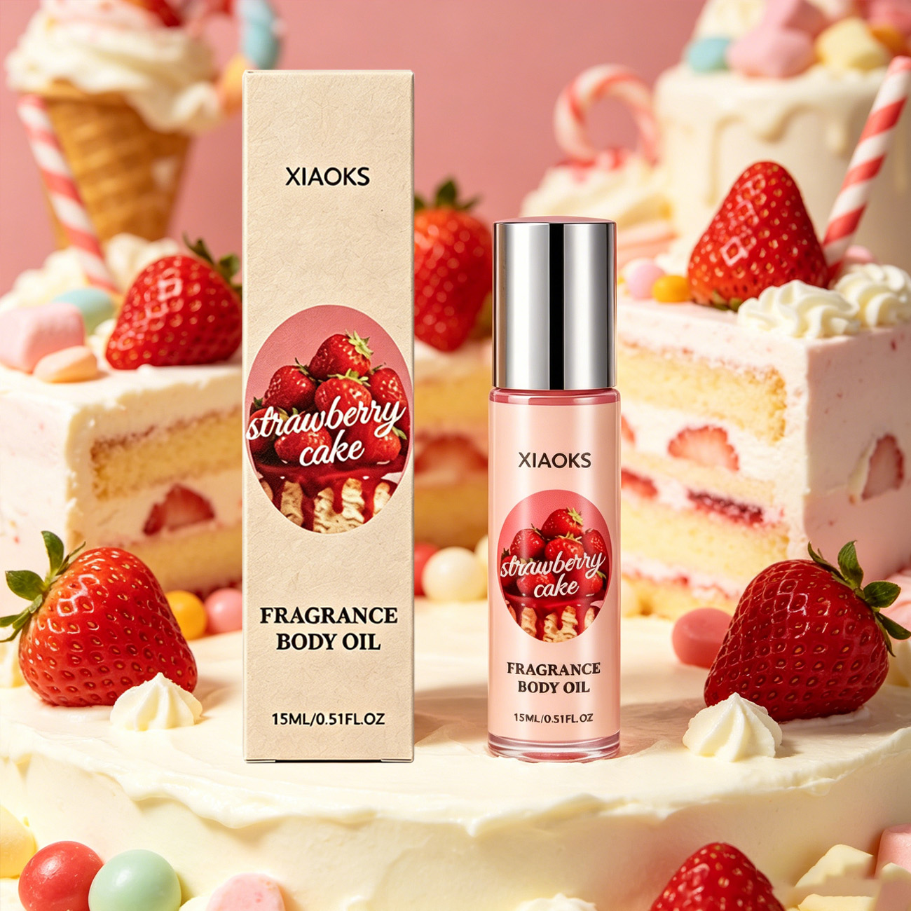 Men'S Fashion Perfume - 1 Bottle of Strawberry Cake Sweet