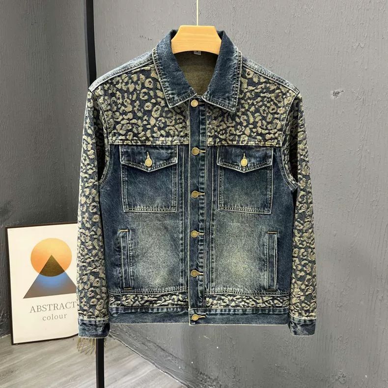 Mens Fashion Denim Jacket - New Men's Trendy Cool Denim Jacket