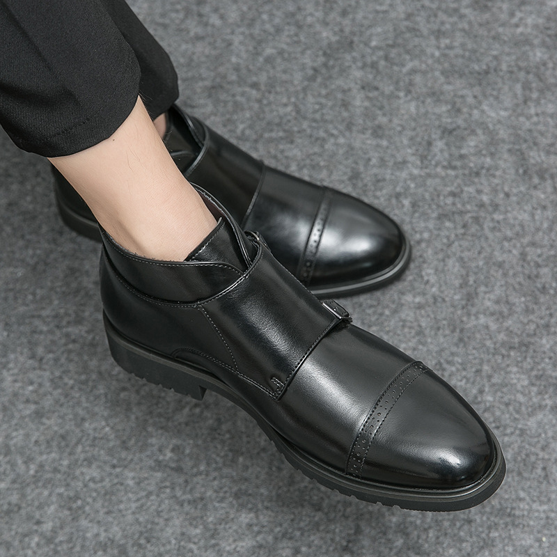 Mens Fashion Autumn 2025 - High top pointed leather boots 2025