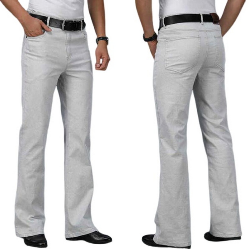 Men'S Fashion Jeans And Boots - Men's Beige Loose Jeans Fashion Denim