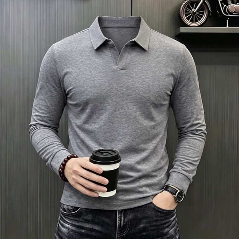 Mens Fashion Casual - Men's Business Casual Long Sleeve T
