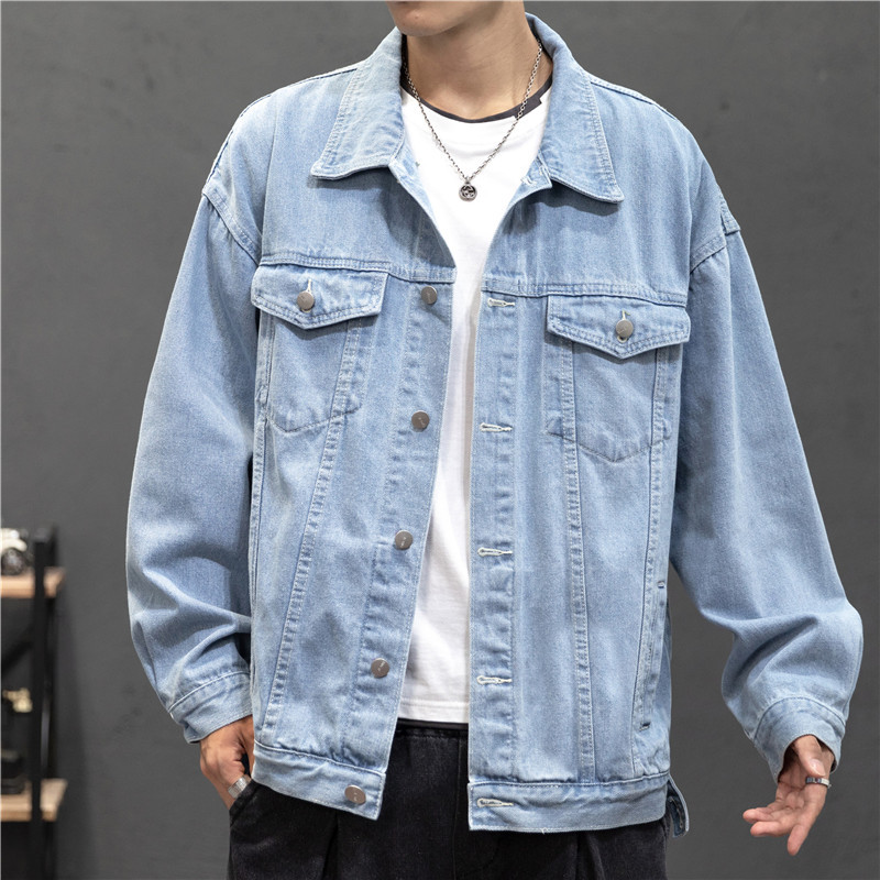 New Denim Jacket Men Vintage J - Mens Fashion Denim Jacket recension och pris