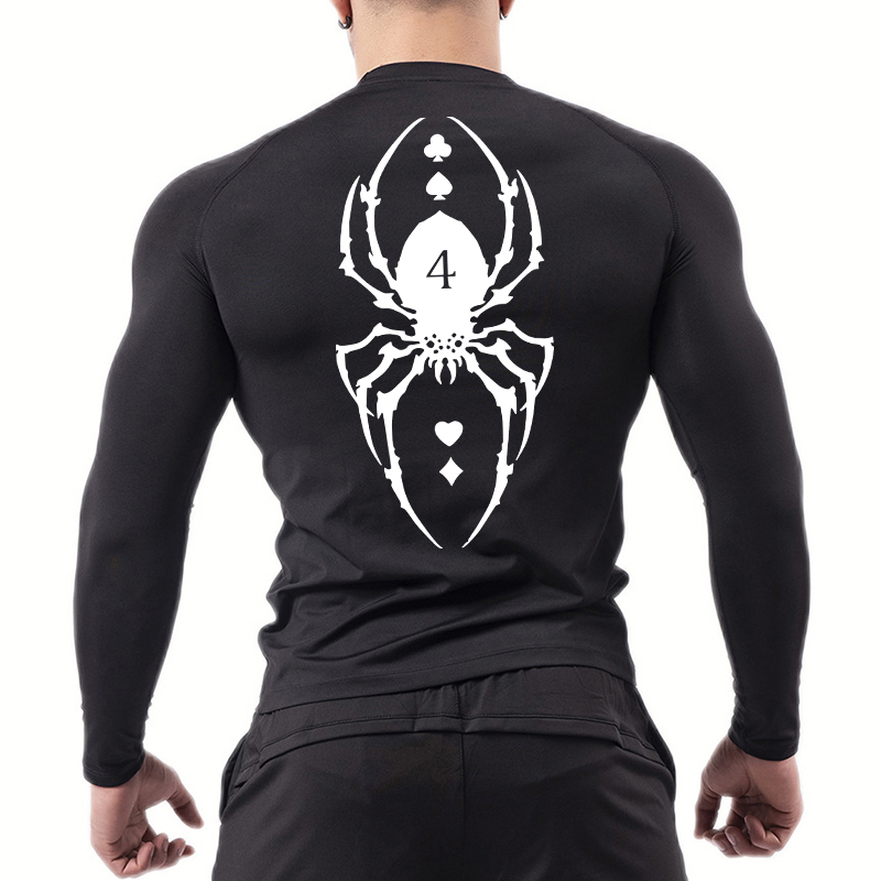 Spider Print Compression Shirt - Compression Shirt Workout recension och pris
