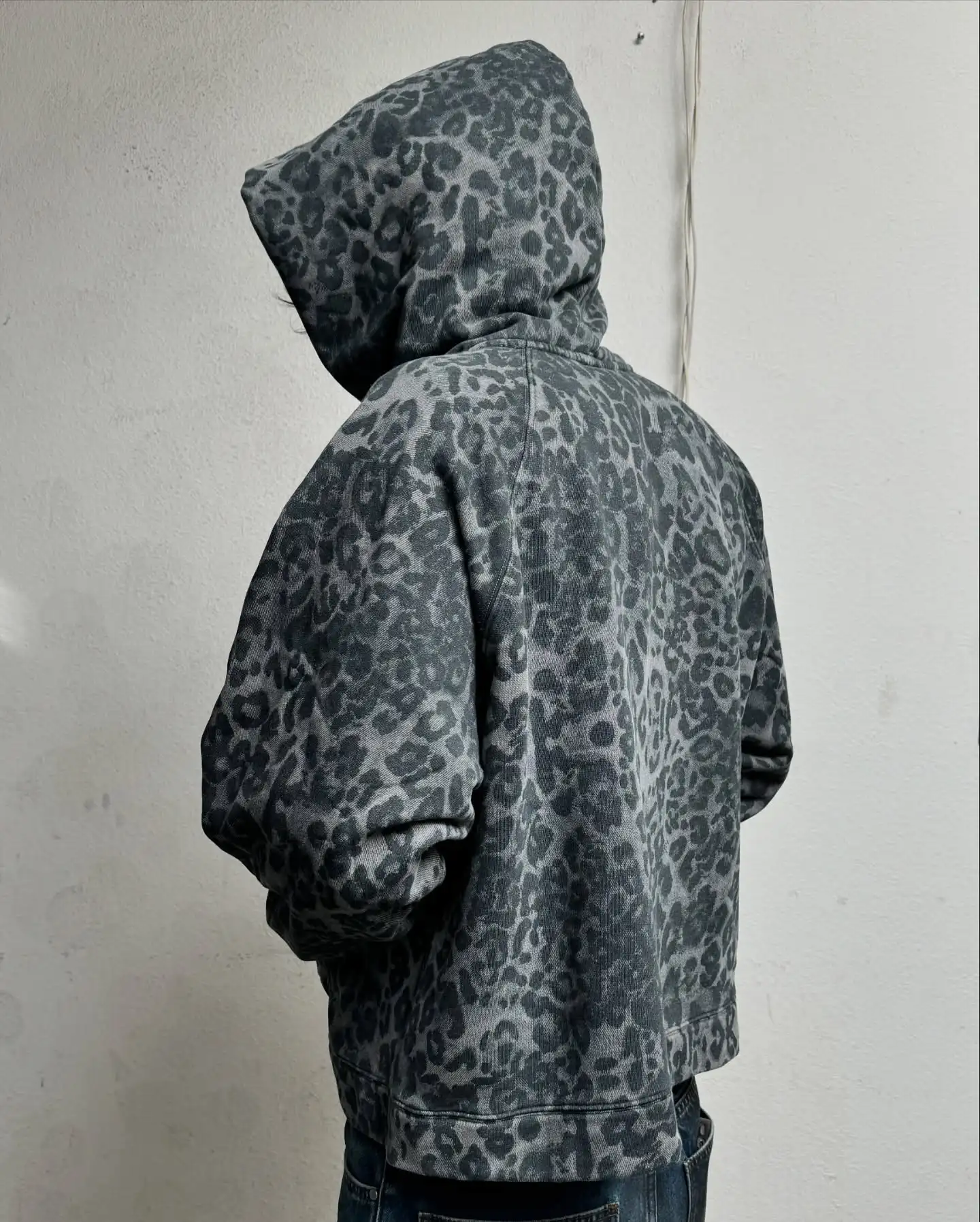 Retro Y2K Leopard Print Zipper - Mens Fashion Zip Up Hoodies recension och pris