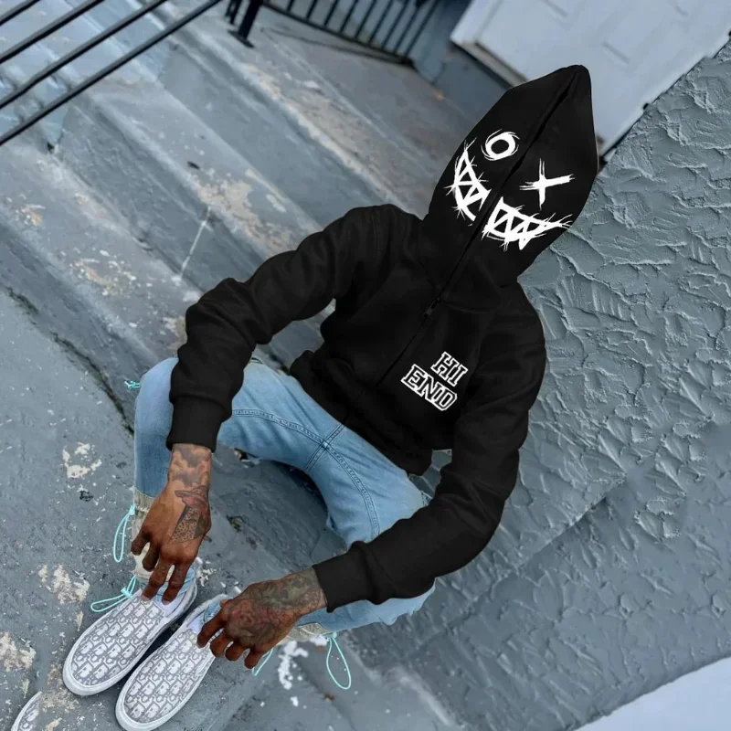 Women Men Y2K Fashion Hoodie L - Mens Fashion Zip Up Hoodies recension och pris
