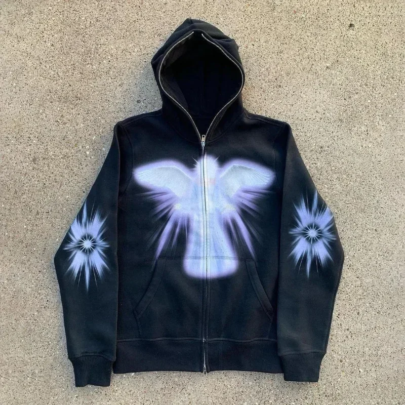 Women Men Y2K Fashion Hoodie L - Mens Fashion Zip Up Hoodies recension och pris