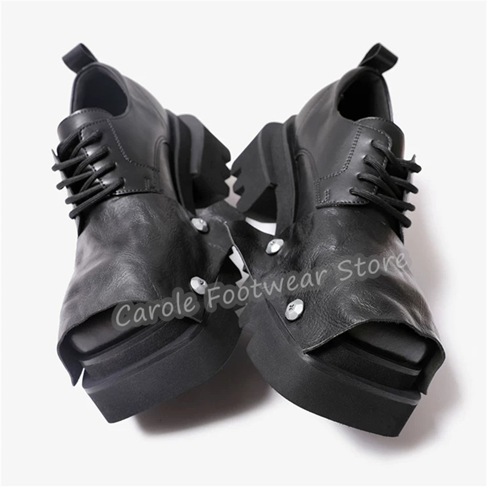 Fashion Square Toe Chunky Bott - Men Fashion Rave recension och pris