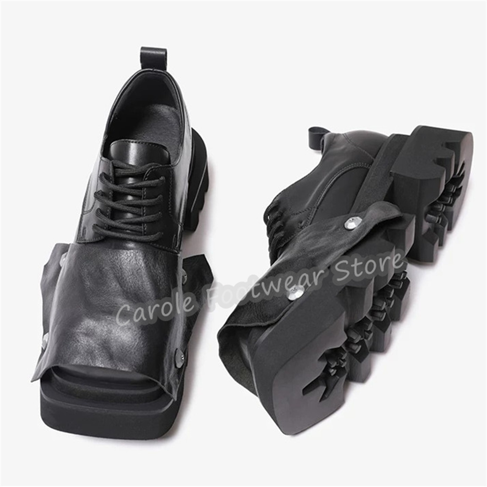Fashion Square Toe Chunky Bott - Men Fashion Rave recension och pris
