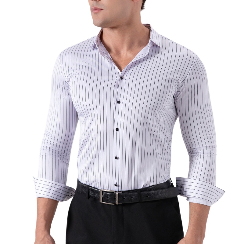 Retro Striped Wrinkle Free Str - Mens Fashion Dress Shirts recension och pris