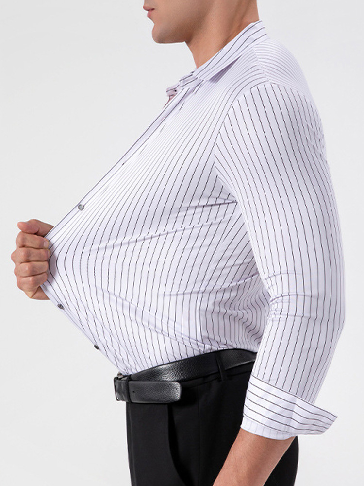 Retro Striped Wrinkle Free Str - Mens Fashion Dress Shirts recension och pris