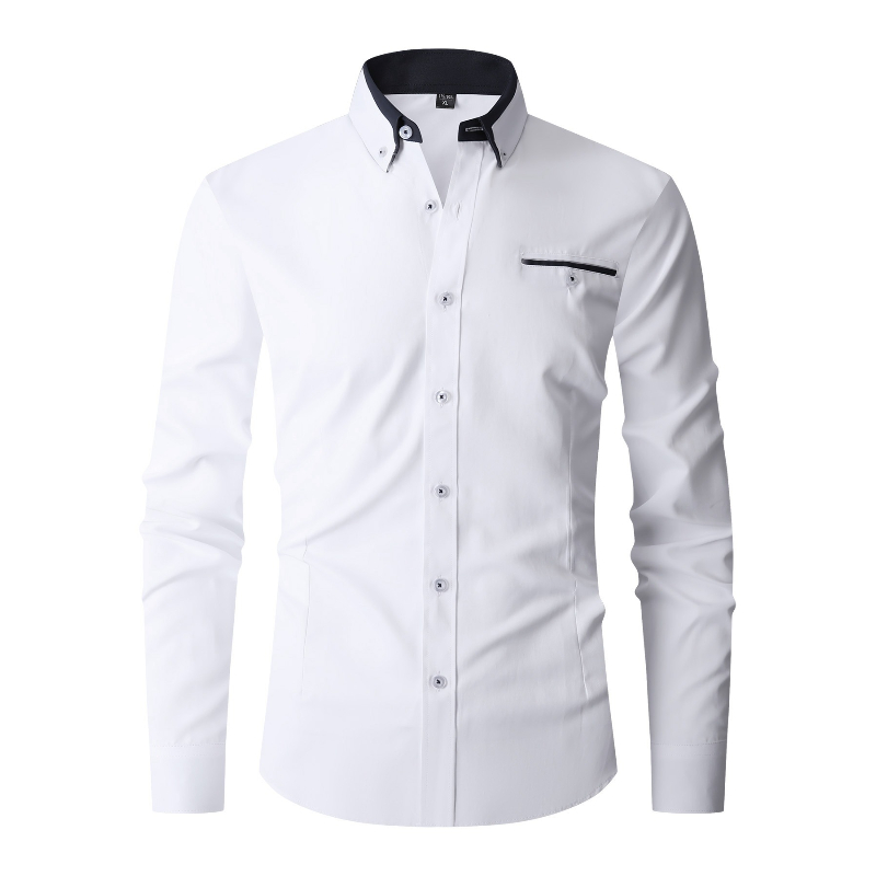 Men Formal Shirt Long Sleeve O - Mens Fashion Dress Shirts recension och pris