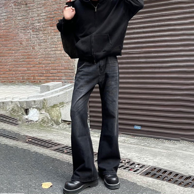 Men Black Solid Color Straight - Men'S Fashion Jeans And Boots recension och pris