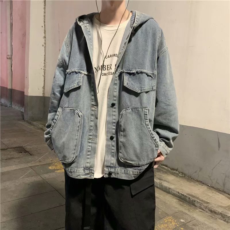 Men Solid Clothing Spring Autu - Mens Fashion Denim Jacket recension och pris