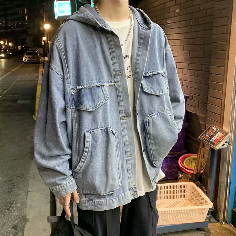 Men Solid Clothing Spring Autu - Mens Fashion Denim Jacket recension och pris