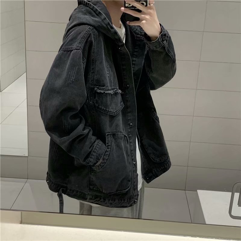 Men Solid Clothing Spring Autu - Mens Fashion Denim Jacket recension och pris