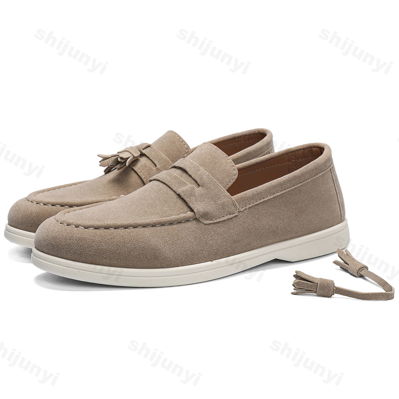 Men Flat Loafers Frosted Suede - Mens Fashion Autumn 2025 recension och pris