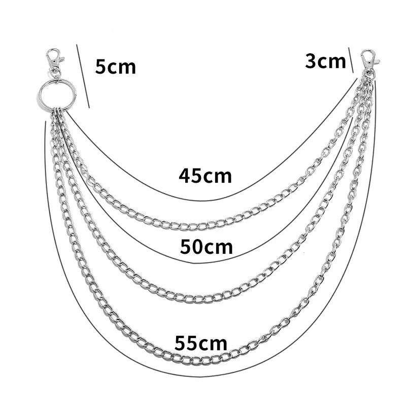 Layer Metal Belt Chain Punk Ho - Men Fashion Rave recension och pris