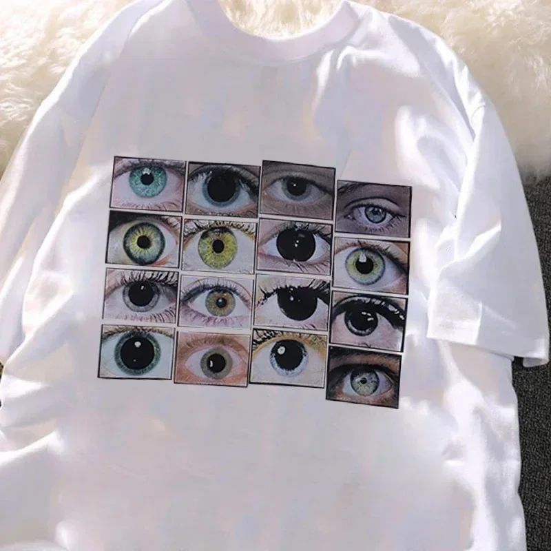 Eyes Printed Harajuku Y2K T-sh - Mens Fashion Dress Shirts recension och pris