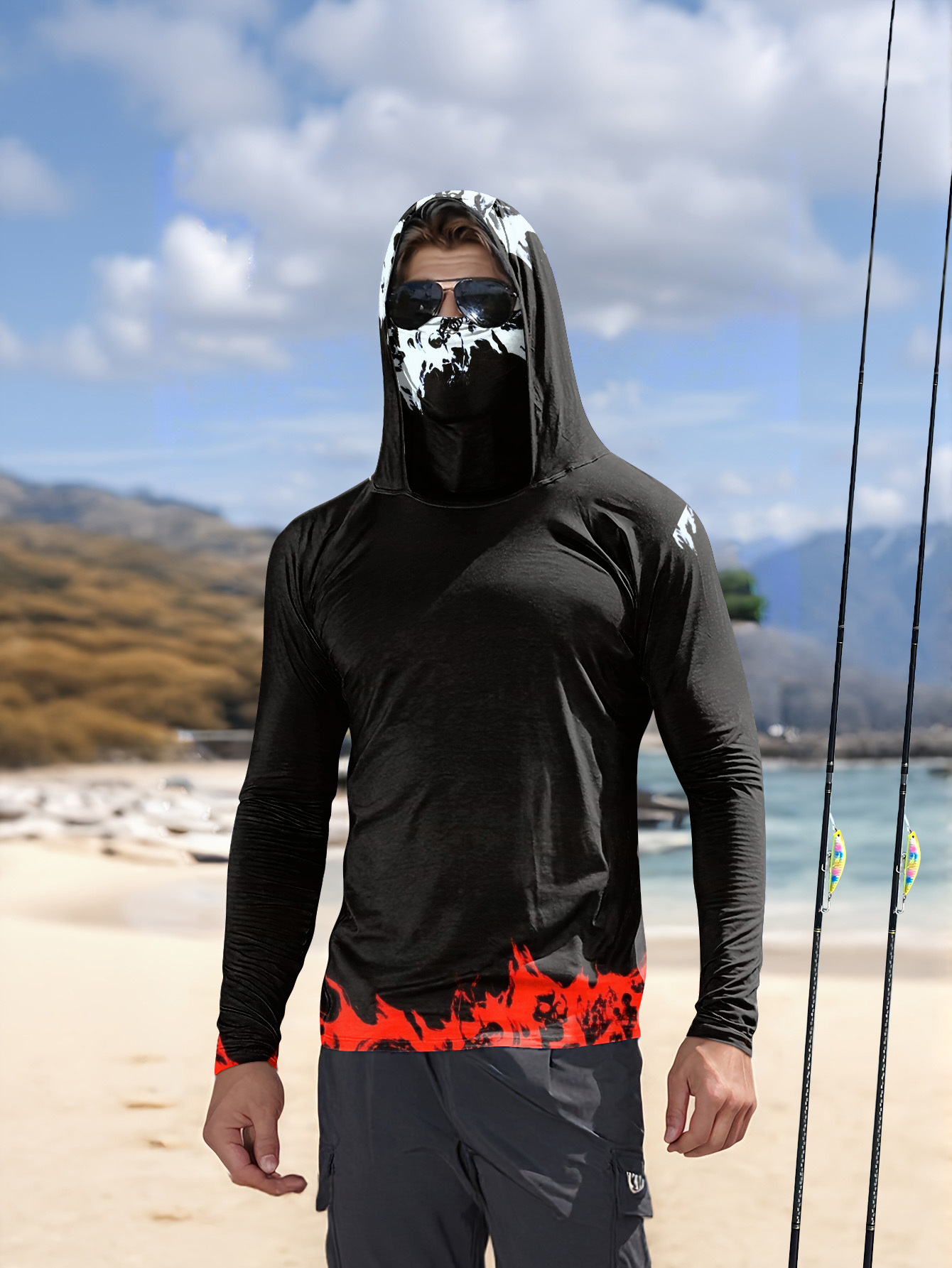 Men Hood Fishing Shirt long sl - Men Fashion Upper recension och pris
