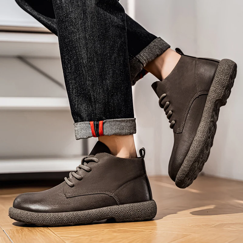 Men Ankle Boots Brown Short Bo - Men'S Fashion For 30 Year Olds recension och pris