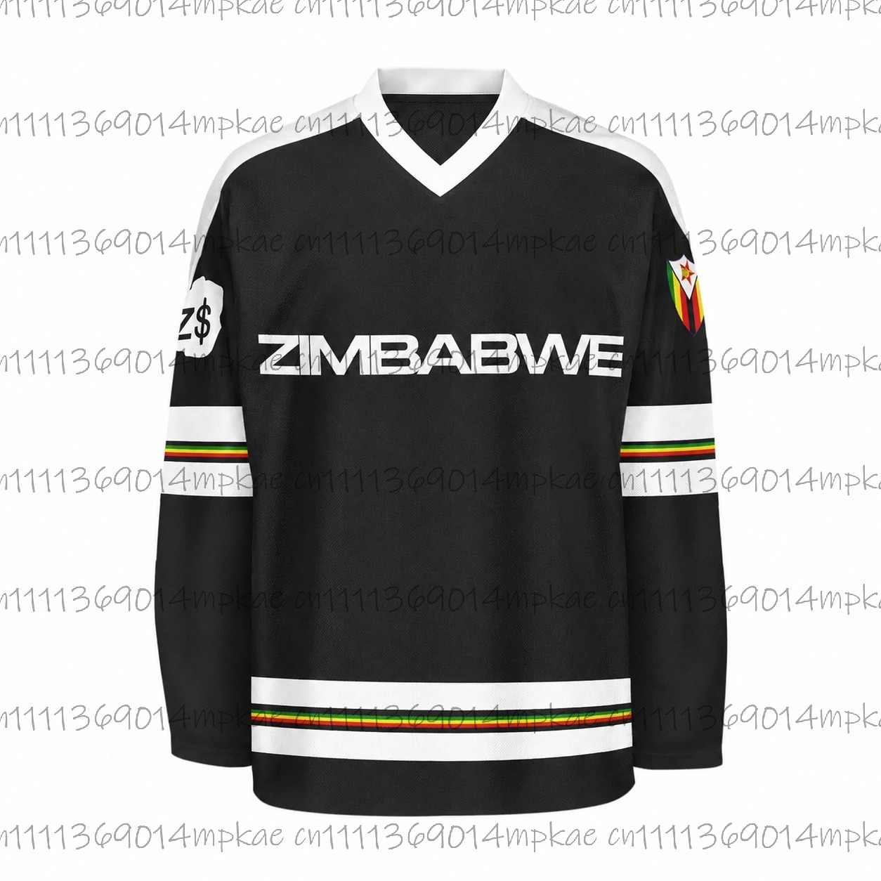 Men's Zimbabwe Printed V-Neck  - Mens Fashion Casual recension och pris