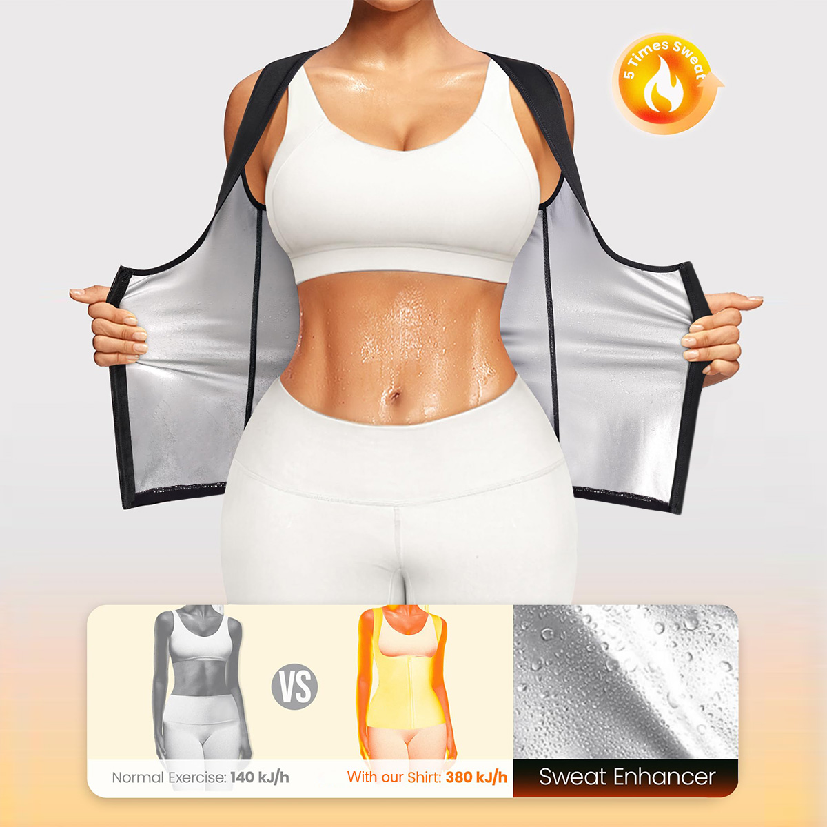 1PCS Women’s Sweat Vest for We - Compression Shirt Workout recension och pris