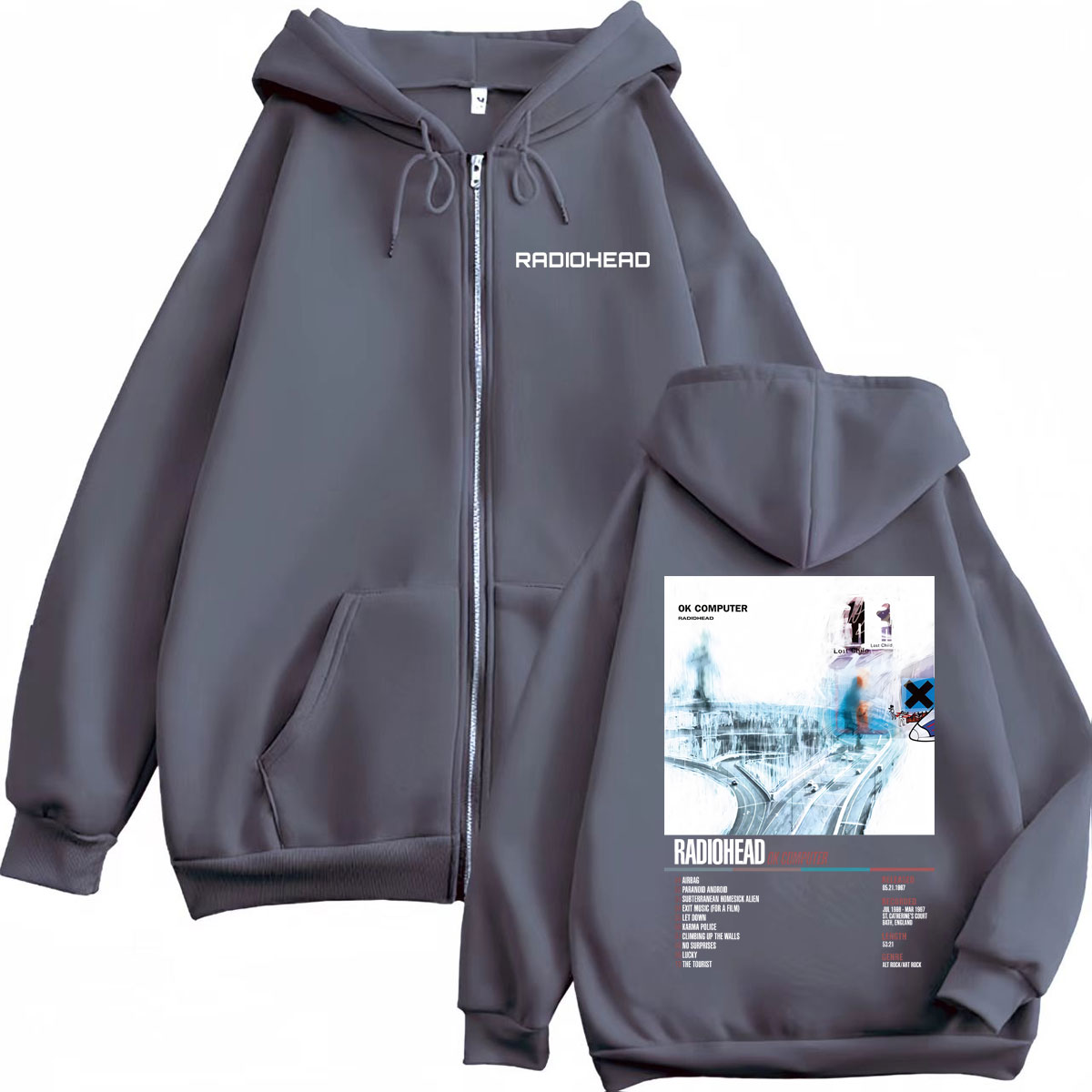 Radiohead Music Album Poster G - Mens Fashion Zip Up Hoodies recension och pris