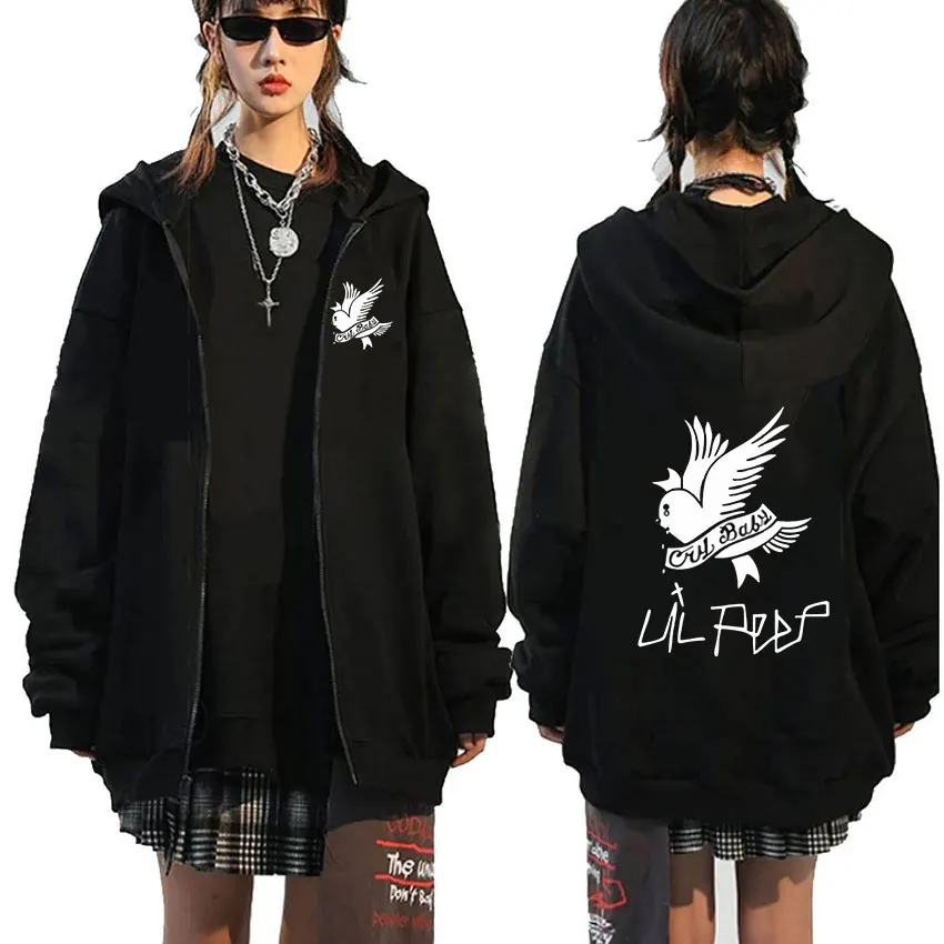 Rapper Lil Peep Graphic Zipper - Mens Fashion Zip Up Hoodies recension och pris