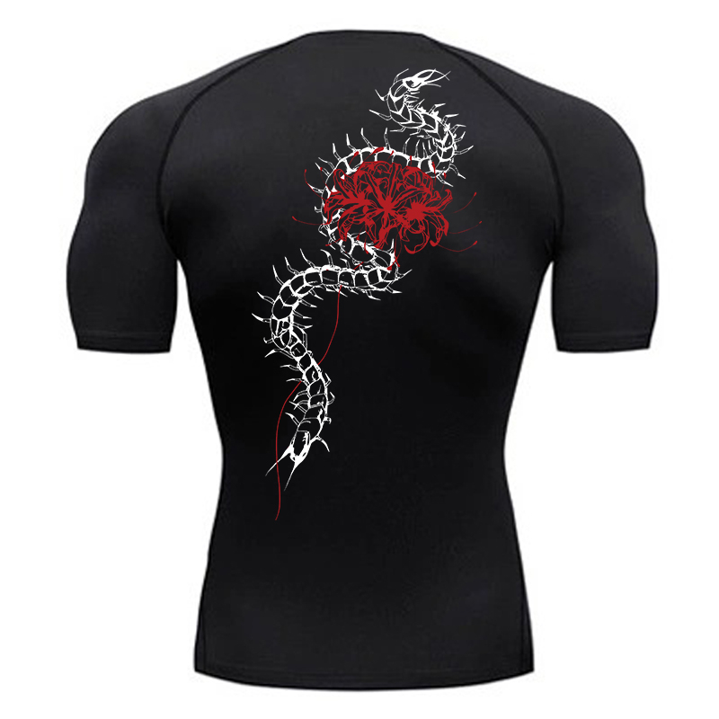 Blossom Print Short Sleeve Com - Compression Shirt Workout recension och pris