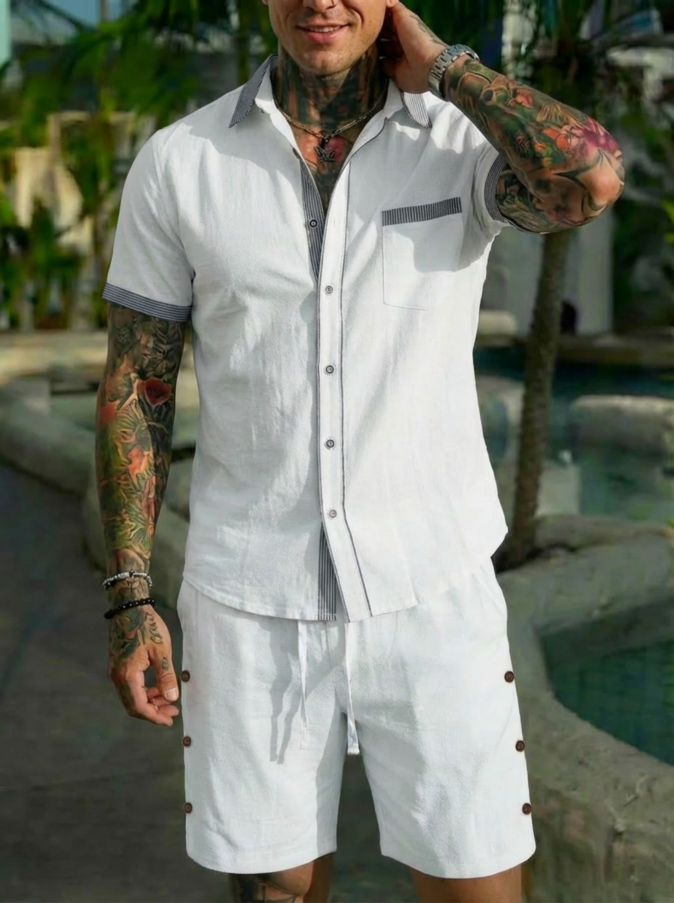 Men's Fashion Cuban Style Shir - Men'S Fashion Polo recension och pris