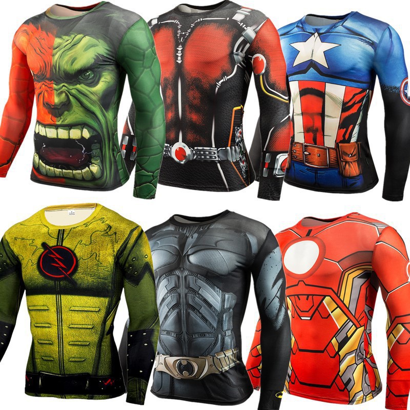 Anime Superhero Cosplay Costum - Compression Shirt Workout recension och pris