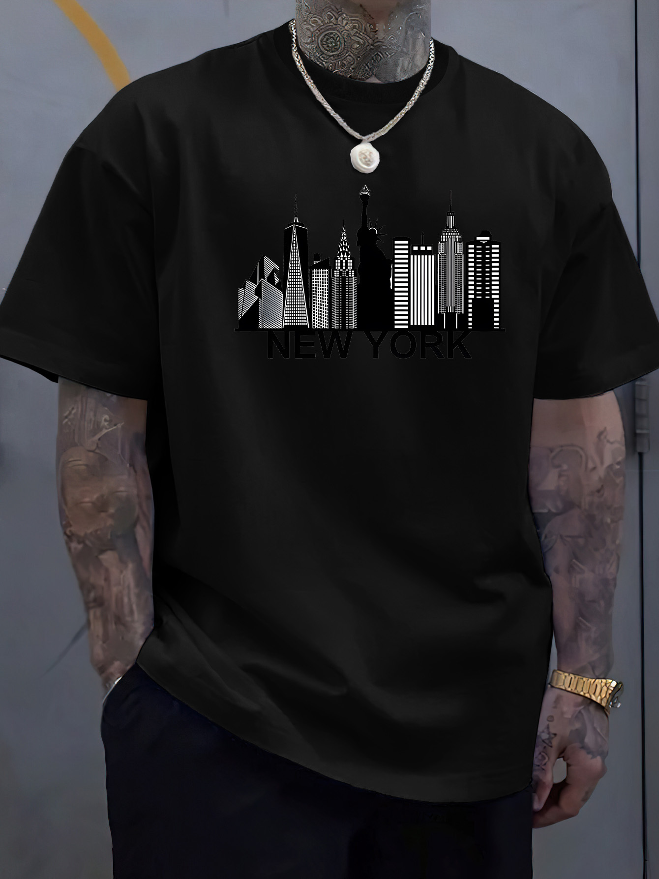 cotton men's New York city pat - York Men'S Fashion recension och pris