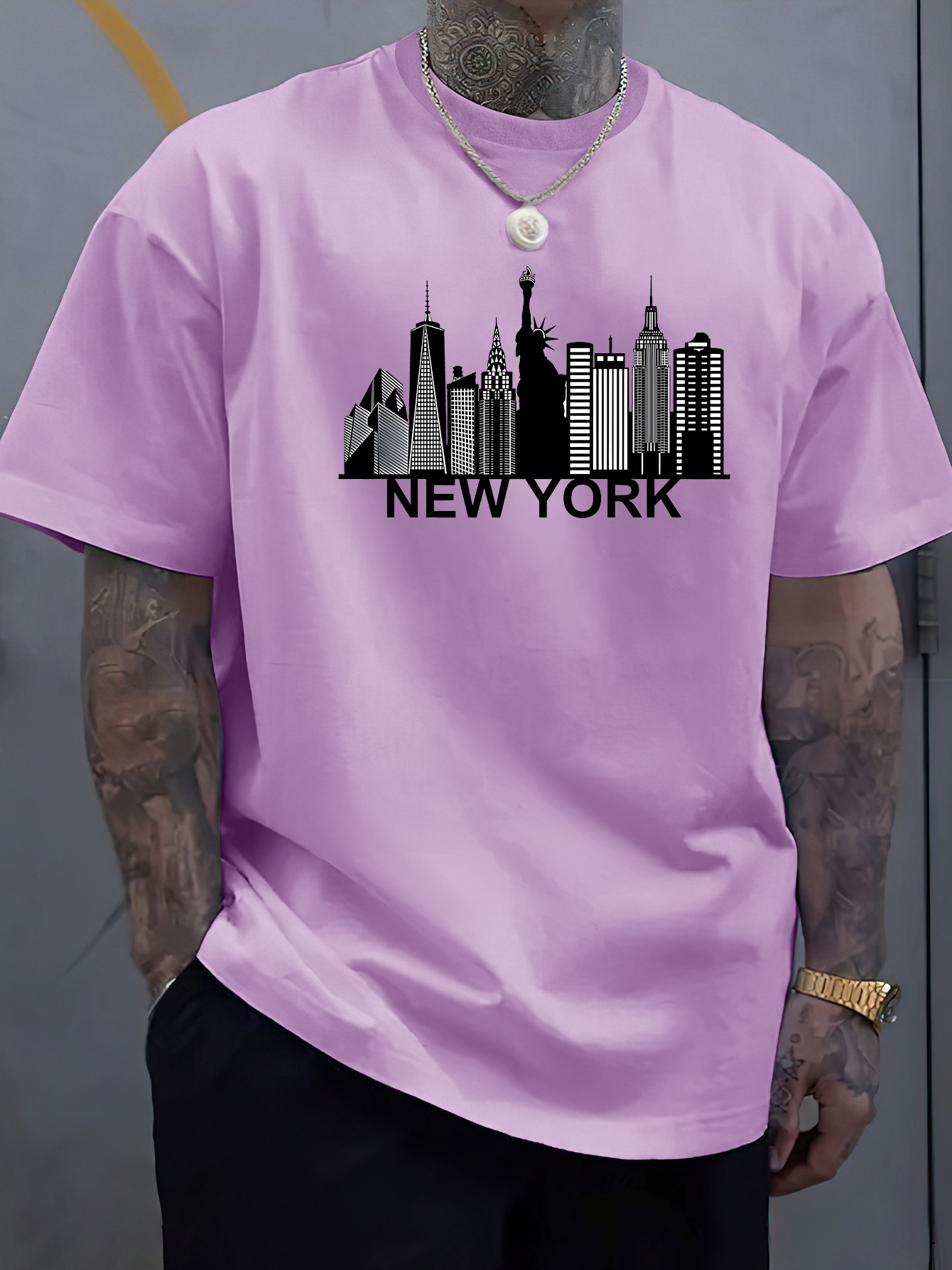 cotton men's New York city pat - York Men'S Fashion recension och pris