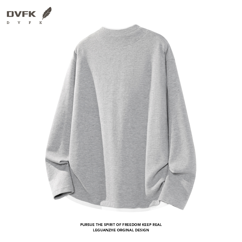 Men Fake Two Piece Long Sleeve - Mens Fashion Casual recension och pris