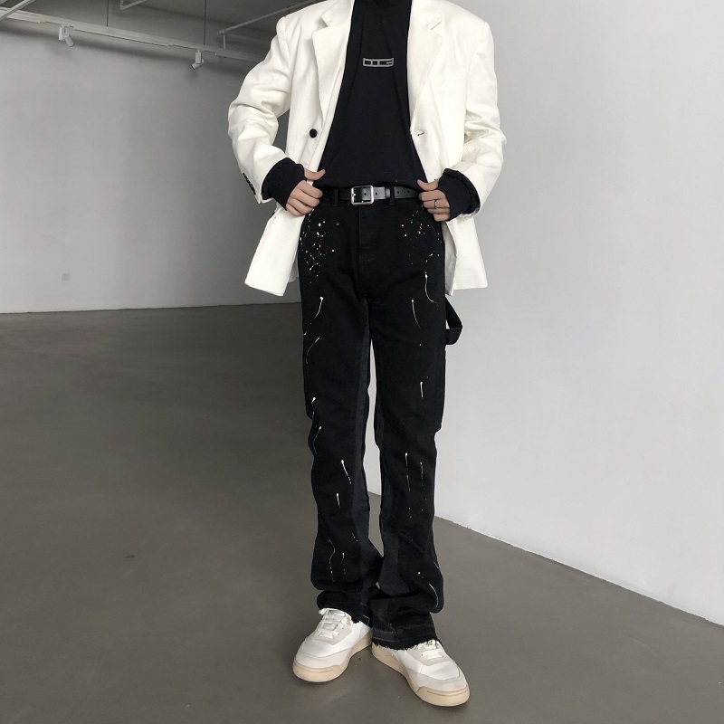 2025 New Graffiti Splash Ink D - Men'S Fashion Jeans And Boots recension och pris