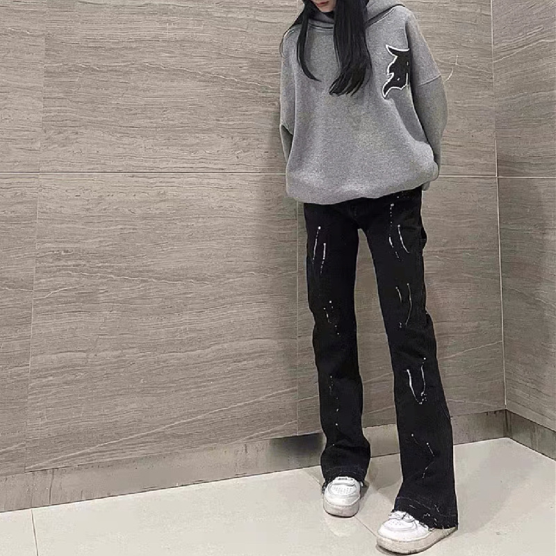 2025 New Graffiti Splash Ink D - Men'S Fashion Jeans And Boots recension och pris