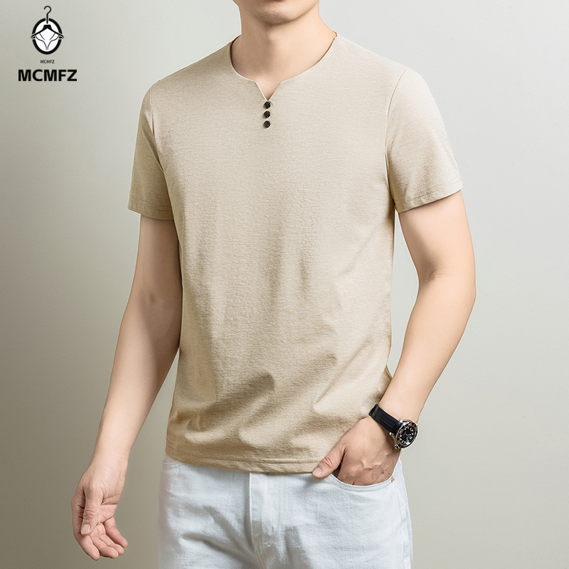 Mens Basic Henley T Shirt Comf - Men Fashion Upper recension och pris
