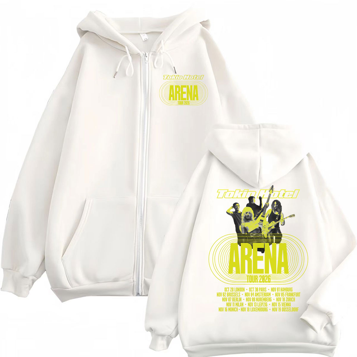 Tokio Hotel Arena Tour 2026 Zi - Mens Fashion Zip Up Hoodies recension och pris