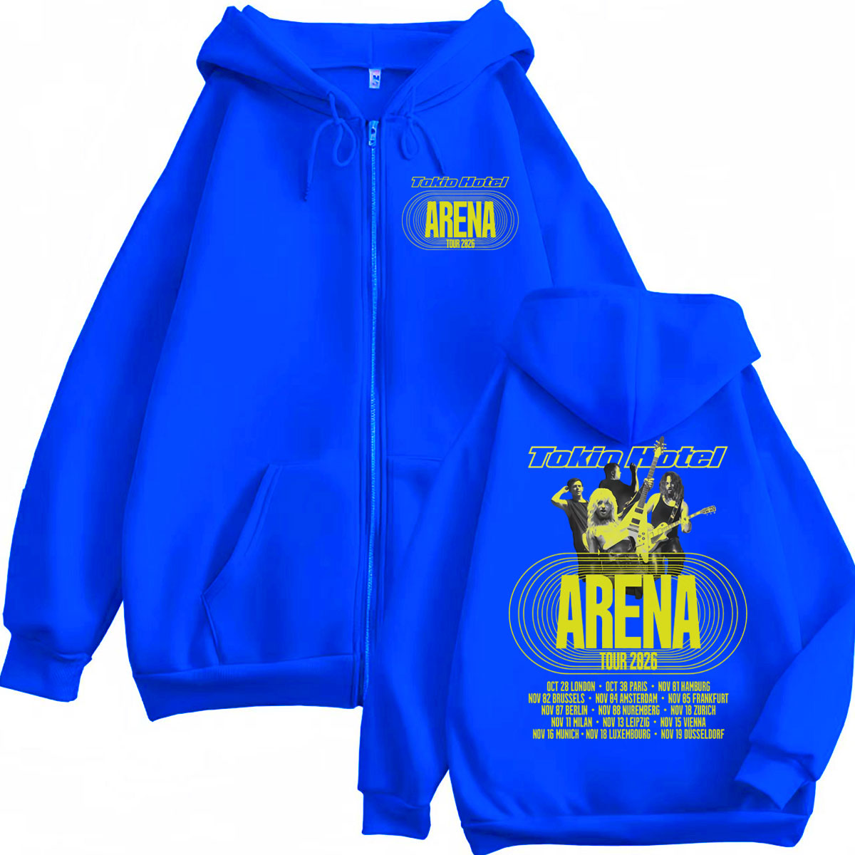 Tokio Hotel Arena Tour 2026 Zi - Mens Fashion Zip Up Hoodies recension och pris