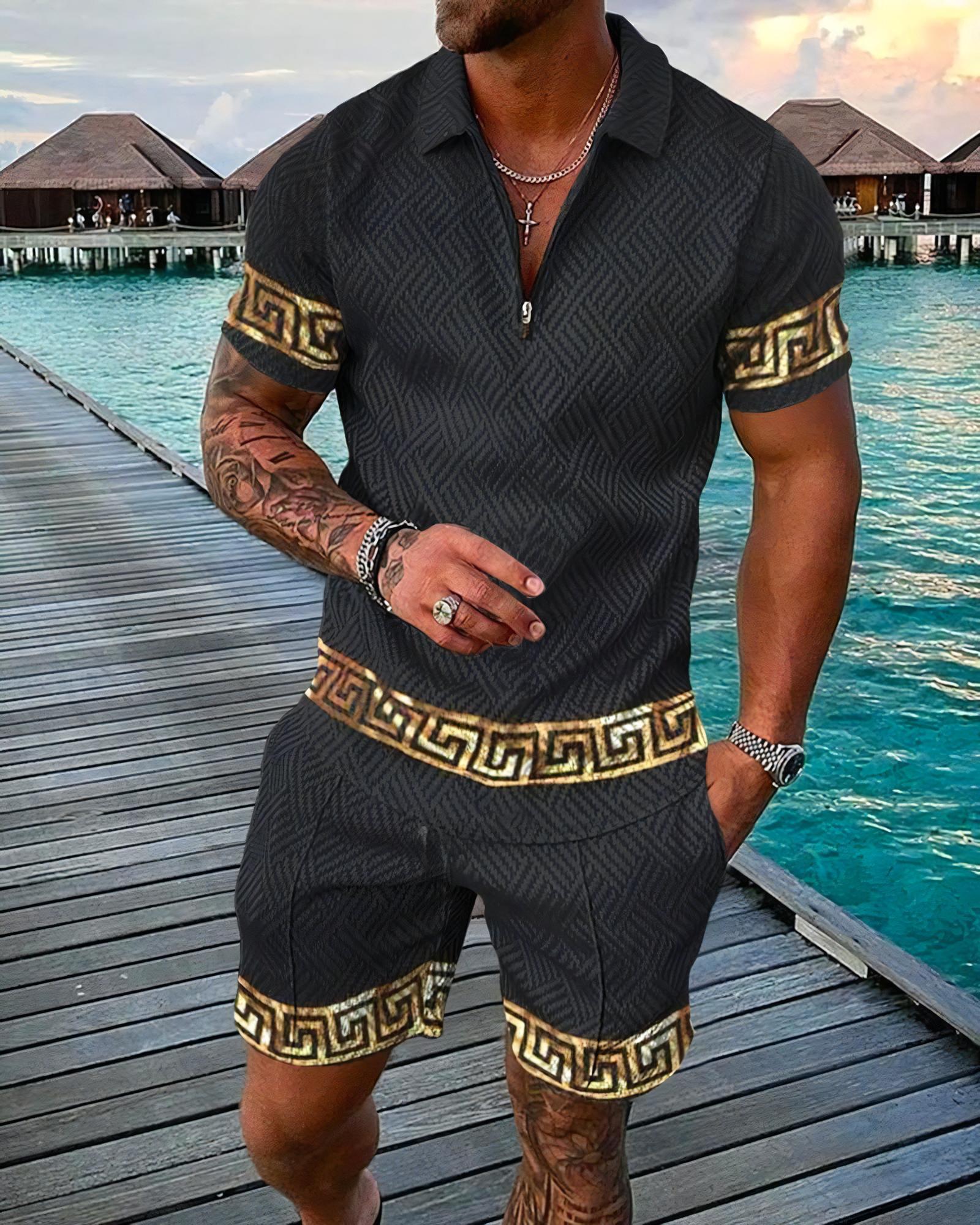 Funny 3D Printed Men's 2 Piece - Men'S Fashion Polo recension och pris