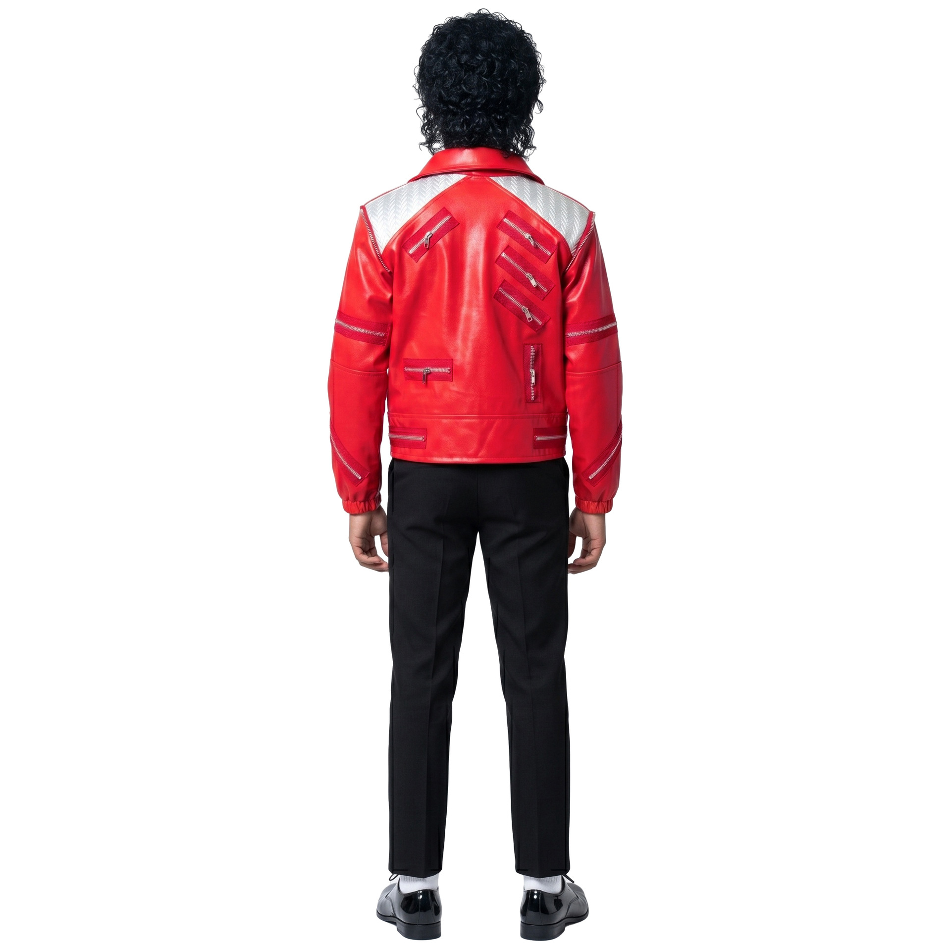 80s Retro Pop Star Costume Mic - Men'S Fashion Leather Jacket recension och pris