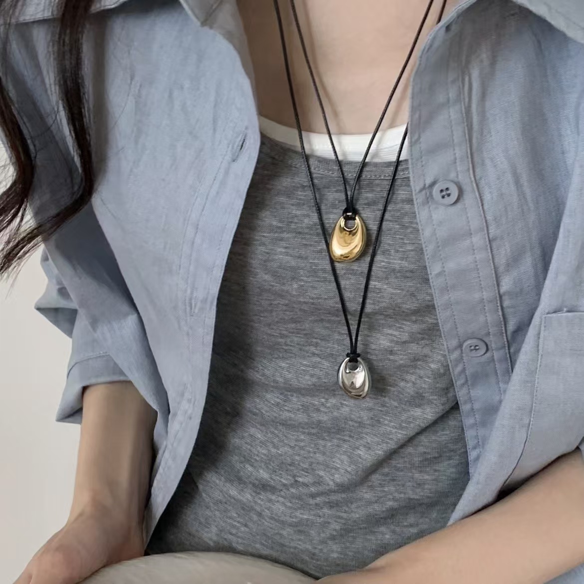 Korean Black Skin Rope Silver  - Mens Fashion Trends 2026 recension och pris