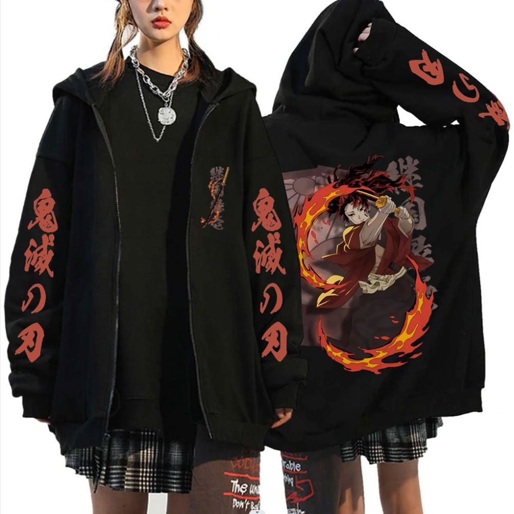 New Demon Slayer Tsugikuni Yor - Mens Fashion Zip Up Hoodies recension och pris