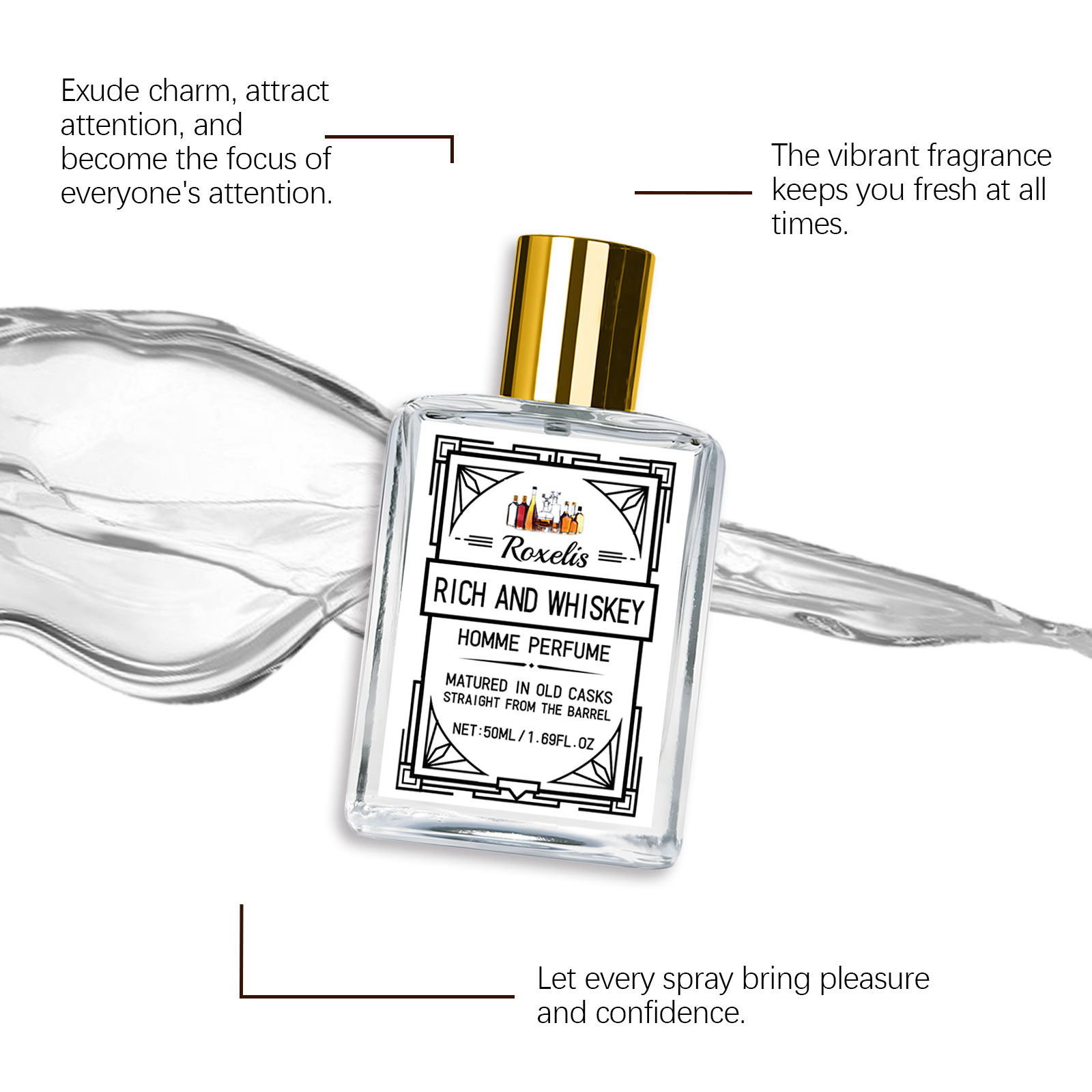 Roxelis 50ml Charm Whisky Men' - Men'S Fashion Perfume recension och pris