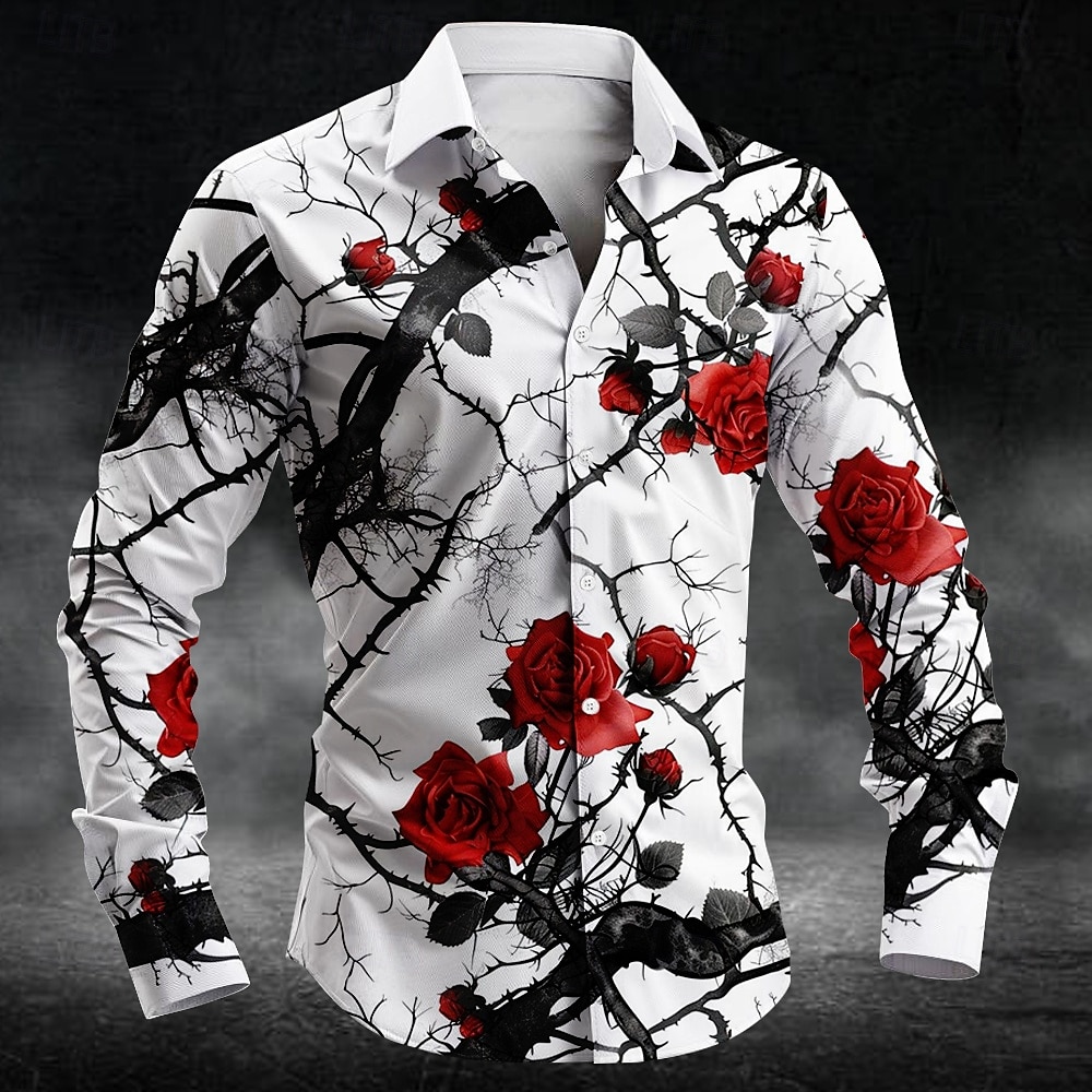 Fashion plum blossom pattern 3 - Mens Fashion Casual recension och pris