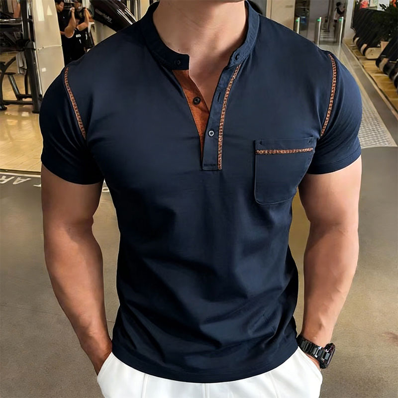 New Summer Men's Henry Collar  - Men'S Fashion Polo recension och pris
