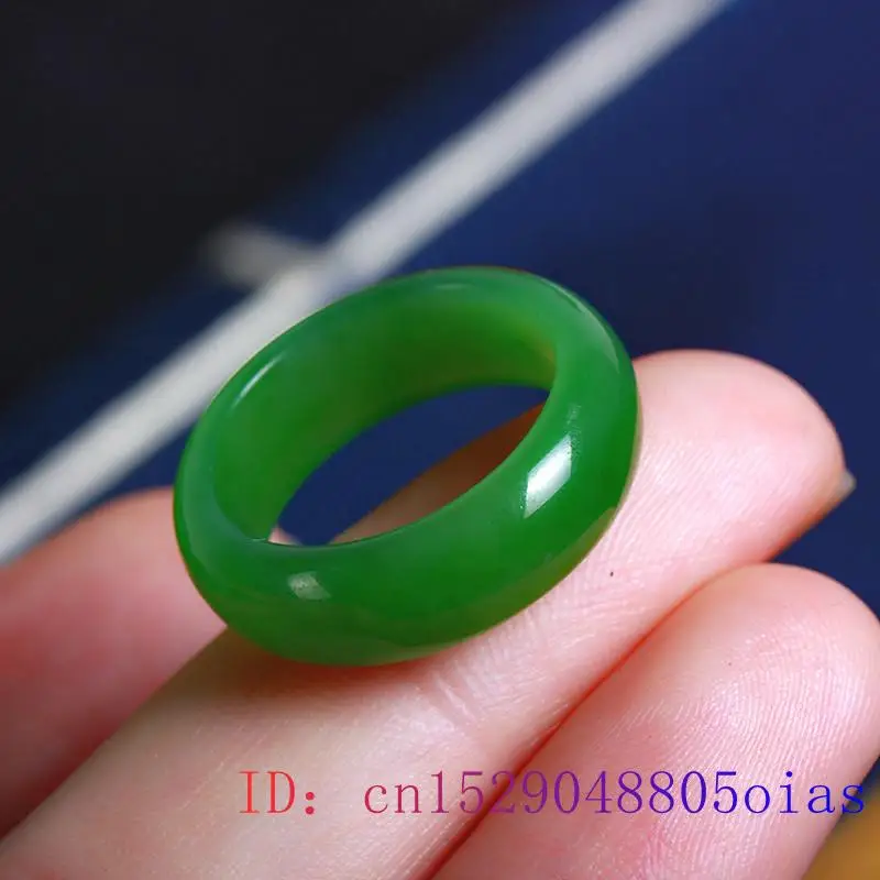 Natural Green Hetian Jade Ring - Men Fashion Rave recension och pris