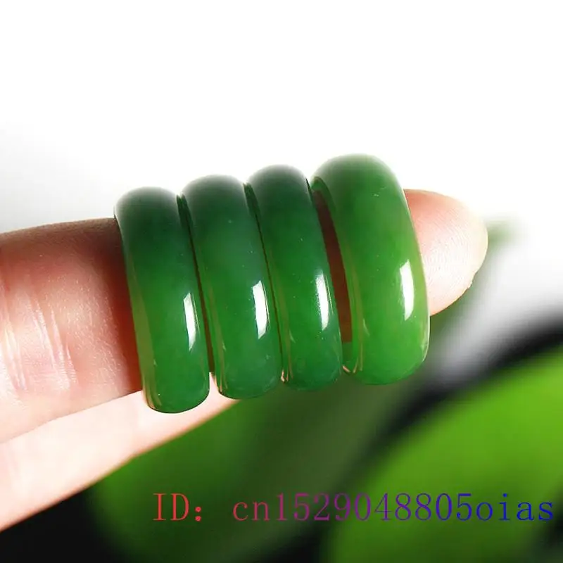 Natural Green Hetian Jade Ring - Men Fashion Rave recension och pris