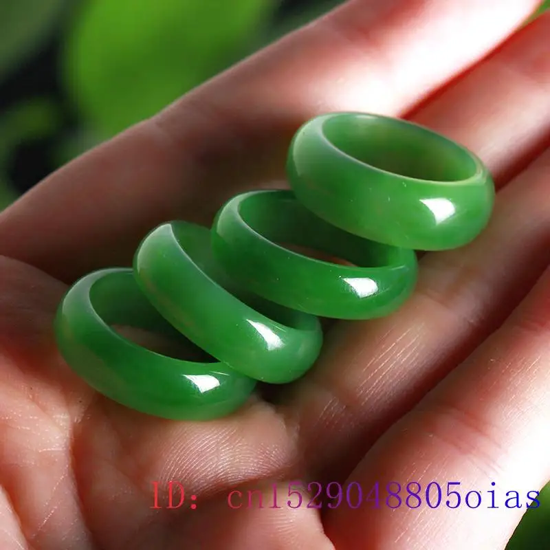 Natural Green Hetian Jade Ring - Men Fashion Rave recension och pris